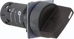 Schneider Electric - 22mm Mount Hole, 2 Position, Knob Operated, Selector Switch Only - Black, Maintained (MA), Nonilluminated, Shock and Vibration Resistant - USA Tool & Supply
