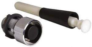 Schneider Electric - 22mm Mount Hole, Flush, Pushbutton Switch Only - Round, Black Pushbutton, Nonilluminated - USA Tool & Supply