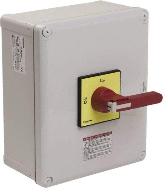 Square D - 3 Phase, 3 Pole, 1 & 12, Enclosed Cam & Disconnect Switch - PVC - USA Tool & Supply