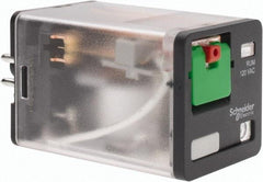 Schneider Electric - 3 at 60 Hz VA Power Rating, Octal Electromechanical Plug-in General Purpose Relay - 10 Amp at 277 VAC & 30 VDC, DPDT, 120 VAC, 35mm Wide x 56mm High x 35.4mm Deep - USA Tool & Supply