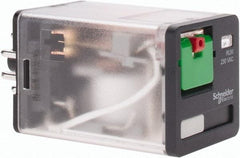 Schneider Electric - 3 at 60 Hz VA Power Rating, Octal Electromechanical Plug-in General Purpose Relay - 10 Amp at 277 VAC & 30 VDC, DPDT, 230 VAC, 35mm Wide x 56mm High x 35.4mm Deep - USA Tool & Supply