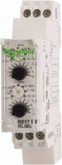 Schneider Electric - 100 hr Delay, Multiple Range SPDT Time Delay Relay - 8 Contact Amp, 24 VDC & 24 to 240 VAC, Selector Switch - USA Tool & Supply