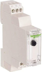 Schneider Electric - 100 hr Delay, Multiple Range SPDT Time Delay Relay - 8 Contact Amp, 24 VDC & 24 to 240 VAC, Selector Switch - USA Tool & Supply