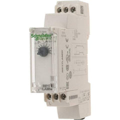 Schneider Electric - 100 hr Delay, Multiple Range SPST Time Delay Relay - 0.7 Contact Amp, 24 to 240 VAC/VDC, Selector Switch - USA Tool & Supply