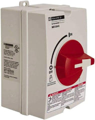 Schneider Electric - 3 Phase, 220 to 600VAC, 3 Pole, 4X, Enclosed Cam & Disconnect Switch - 3 Wires - USA Tool & Supply