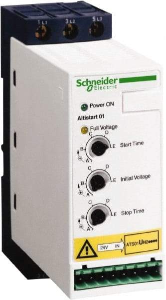 Schneider Electric - 12 Amp, 120 Coil VAC, 50/60 Hz, IEC Motor Starter - 3 Phase Hp: 7.5 - USA Tool & Supply