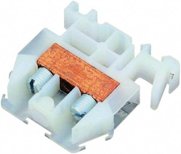 Square D - 600 VAC, 60 Amp, -40 to 275°F, DIN Rail Mount, Nylon Standard Terminal Block - 2 Contacts, Copper, 22 to 8 AWG Compatibility, 1.78 Inch High x 1.7 Inch Deep - USA Tool & Supply