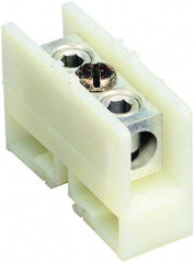 Square D - 600 VAC, 255 Amp, -40 to 275°F, DIN Rail Mount, Nylon Standard Terminal Block - 1 Contact, Tin Plated Aluminum, 6 AWG Compatibility Size, 2.32 Inch High x 3.23 Inch Deep - USA Tool & Supply