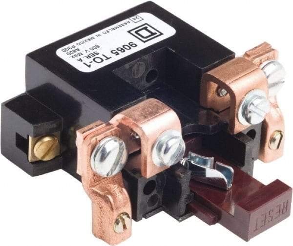 Square D - 1 Pole, NEMA Size 2, 45 Amp, 600 VAC and 600 VDC, Thermal NEMA Overload Relay - Trip Class 10 and 30, For Use with Size 2 Starters - USA Tool & Supply