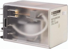 Square D - 8 Pins, 1 hp at 277 Volt & 1/3 hp at 120 Volt, 3 VA Power Rating, Square Electromechanical Plug-in General Purpose Relay - 10 Amp at 250 VAC, DPDT, 24 VDC, 34.9mm Wide x 50mm High x 35.4mm Deep - USA Tool & Supply