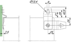 Schneider Electric - Electrical Enclosure Stainless Steel Wall Mount Lug - For Use with CRN Wall Mounting Steel Enclosure/S3X Stainless Steel Wall Mounting Enclosure, RoHS Compliant - USA Tool & Supply