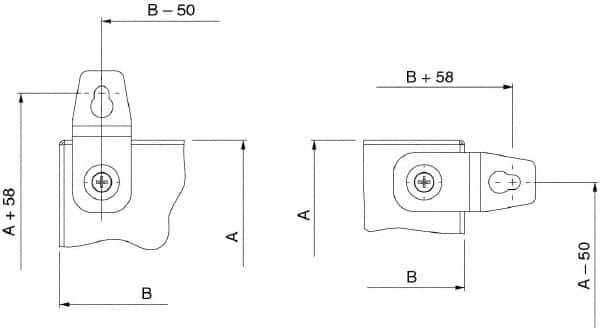 Schneider Electric - Electrical Enclosure Steel Wall Mount Lug - For Use with CNR Wall Mounting Steel Enclosure, RoHS Compliant - USA Tool & Supply