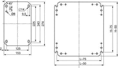 Schneider Electric - Electrical Enclosure Steel Mounting Plate - For Use with 400 (H) x 400 (W) Floor Standing Enclosure, RoHS Compliant, Includes Mounting Hardware & Mounting Plate - USA Tool & Supply