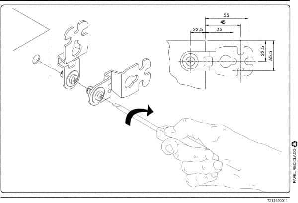 Schneider Electric - Electrical Enclosure Steel Wall Mount Lug - For Use with CRNG Wall Mounting Steel Enclosure/S3D Wall Mounting Steel Enclosure, RoHS Compliant, Includes Mounting Screw & Pre-Mounted Sealing Gasket - USA Tool & Supply