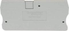 Schneider Electric - 2.2mm High, Terminal Block End Cover - Use with NSYT Terminal Blocks - USA Tool & Supply