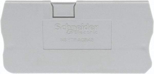 Schneider Electric - 2.2mm High, Terminal Block End Cover - Use with NSYT Terminal Blocks - USA Tool & Supply