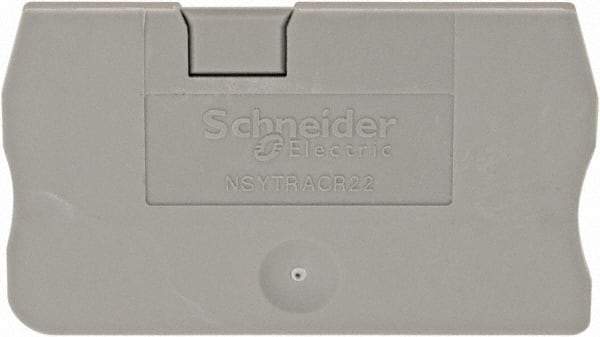 Schneider Electric - 2.2mm High, Terminal Block End Cover - Use with NSYT Terminal Blocks - USA Tool & Supply