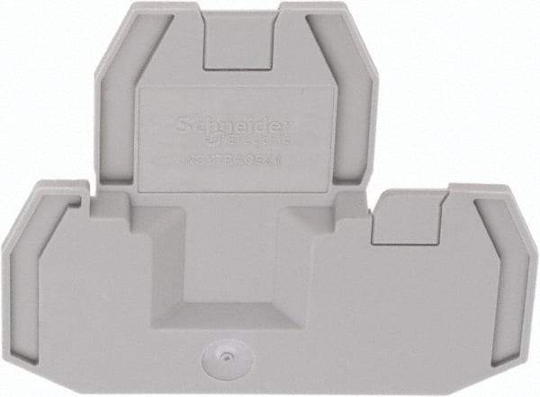 Schneider Electric - 2.2mm High, Terminal Block End Cover - Use with NSYT Terminal Blocks - USA Tool & Supply