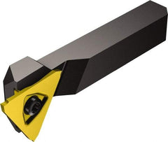 Sandvik Coromant - QS-R/LF123T/U..B, External, Right Hand, 6.4mm Max Depth of Cut, Indexable Grooving Tool Holder - N123T3-0150- CM Insert Compatibility, 16mm Shank Height, 16mm Shank Width, 70mm OAL - USA Tool & Supply