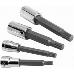 SK - 4 Piece 3/8 & 1/2" Drive Metric Triple Square Bit Socket Set - USA Tool & Supply