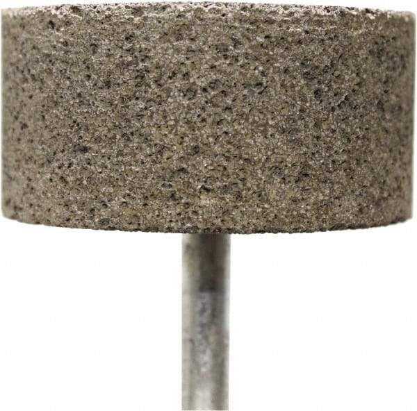 Tru-Maxx - 2" Head Diam x 2" Thickness, W242, Cylinder End, Zirconia Alumina Mounted Point - Brown, Coarse Grade, 36 Grit, 19,100 RPM - USA Tool & Supply