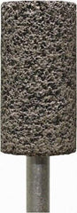 Tru-Maxx - 3/4" Head Diam x 3/4" Thickness, W207, Cylinder End, Zirconia Alumina Mounted Point - Brown, Coarse Grade, 36 Grit, 24,000 RPM - USA Tool & Supply