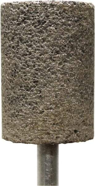 Tru-Maxx - 1" Head Diam x 1" Thickness, W221, Cylinder End, Zirconia Alumina Mounted Point - Brown, Coarse Grade, 30 Grit, 19,120 RPM - USA Tool & Supply