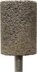 Tru-Maxx - 1" Head Diam x 1" Thickness, W221, Cylinder End, Zirconia Alumina Mounted Point - Brown, Coarse Grade, 30 Grit, 19,120 RPM - USA Tool & Supply