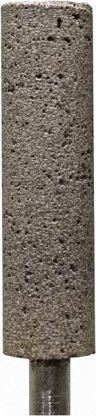 Tru-Maxx - 1/2" Head Diam x 1/2" Thickness, W189, Cylinder End, Zirconia Alumina Mounted Point - Brown, Coarse Grade, 36 Grit, 24,000 RPM - USA Tool & Supply