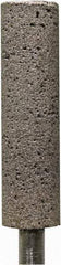Tru-Maxx - 1/2" Head Diam x 1/2" Thickness, W189, Cylinder End, Zirconia Alumina Mounted Point - Brown, Coarse Grade, 36 Grit, 24,000 RPM - USA Tool & Supply