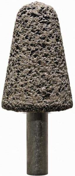 Tru-Maxx - 3/4" Head Diam x 3/4" Thickness, A5, Tree End, Zirconia Alumina Mounted Point - Brown, Coarse Grade, 36 Grit, 45,000 RPM - USA Tool & Supply
