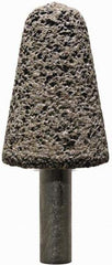 Tru-Maxx - 3/4" Head Diam x 3/4" Thickness, A5, Tree End, Zirconia Alumina Mounted Point - Brown, Coarse Grade, 36 Grit, 45,000 RPM - USA Tool & Supply