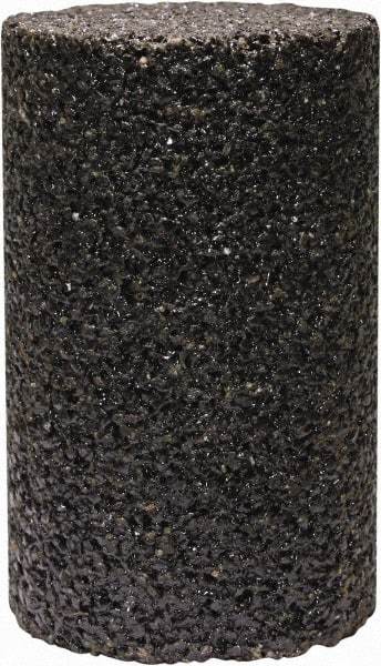 Tru-Maxx - Type 18, 1-1/2" Max Diam, 2-1/2" Head Thickness, 16 Grit Oval Cone - Zirconia Alumina, Coarse Grade, 3/8-24 Shank Thread - USA Tool & Supply