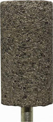 Tru-Maxx - 3/4" Head Diam x 2" Thickness, W208, Cylinder End, Zirconia Alumina Mounted Point - Brown, Coarse Grade, 24 Grit, 18,750 RPM - USA Tool & Supply