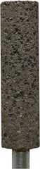 Tru-Maxx - 1/2" Head Diam x 2" Thickness, W189, Cylinder End, Zirconia Alumina Mounted Point - Brown, Coarse Grade, 24 Grit, 24,000 RPM - USA Tool & Supply