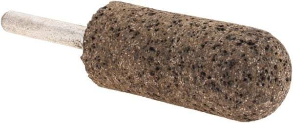 Tru-Maxx - 7/8" Head Diam x 2" Thickness, A11, Cylinder End, Zirconia Alumina Mounted Point - Brown, Coarse Grade, 60 Grit, 19,860 RPM - USA Tool & Supply