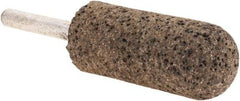 Tru-Maxx - 7/8" Head Diam x 2" Thickness, A11, Cylinder End, Zirconia Alumina Mounted Point - Brown, Coarse Grade, 60 Grit, 19,860 RPM - USA Tool & Supply