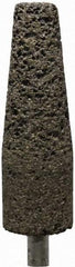 Tru-Maxx - 1" Head Diam x 2-3/4" Thickness, A3, Tree End, Zirconia Alumina Mounted Point - Brown, Coarse Grade, 24 Grit, 16,100 RPM - USA Tool & Supply