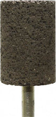 Tru-Maxx - 1" Head Diam x 1-1/2" Thickness, W221, Cylinder End, Zirconia Alumina Mounted Point - Brown, Coarse Grade, 24 Grit, 19,120 RPM - USA Tool & Supply