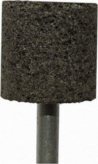 Tru-Maxx - 1" Head Diam x 1" Thickness, W220, Cylinder End, Zirconia Alumina Mounted Point - Brown, Medium Grade, 36 Grit, 25,500 RPM - USA Tool & Supply