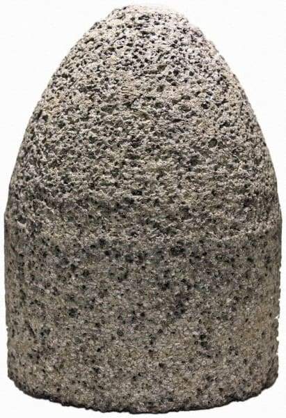 Tru-Maxx - Type 16, 2-3/4" Max Diam, 3-1/2" Head Thickness, 16 Grit Round Cone - Zirconia Alumina, Coarse Grade, 5/8-11 Shank Thread - USA Tool & Supply
