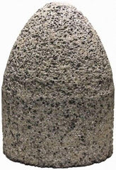 Tru-Maxx - Type 16, 2-3/4" Max Diam, 3-1/2" Head Thickness, 16 Grit Round Cone - Zirconia Alumina, Coarse Grade, 5/8-11 Shank Thread - USA Tool & Supply