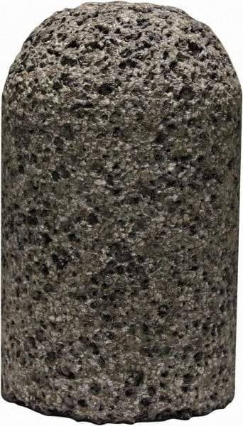 Tru-Maxx - Type 18, 1-1/2" Max Diam, 2-1/2" Head Thickness, 16 Grit Round Cone - Zirconia Alumina, Coarse Grade, 5/8-11 Shank Thread - USA Tool & Supply