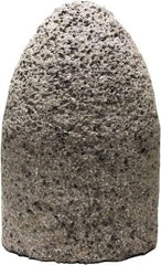 Tru-Maxx - Type 16, 2" Max Diam, 3" Head Thickness, 16 Grit Round Cone - Zirconia Alumina, Coarse Grade, 5/8-11 Shank Thread - USA Tool & Supply
