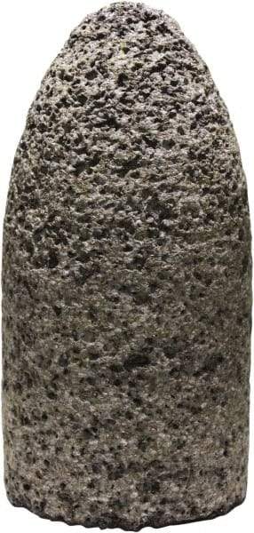 Tru-Maxx - Type 16, 1-1/2" Max Diam, 3" Head Thickness, 16 Grit Round Cone - Zirconia Alumina, Coarse Grade, 5/8-11 Shank Thread - USA Tool & Supply