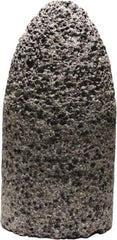 Tru-Maxx - Type 16, 1-1/2" Max Diam, 3" Head Thickness, 16 Grit Round Cone - Zirconia Alumina, Coarse Grade, 3/8-24 Shank Thread - USA Tool & Supply