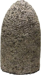 Tru-Maxx - Type 16, 1-1/2" Max Diam, 2-1/2" Head Thickness, 24 Grit Round Cone - Zirconia Alumina, Coarse Grade, 5/8-11 Shank Thread - USA Tool & Supply