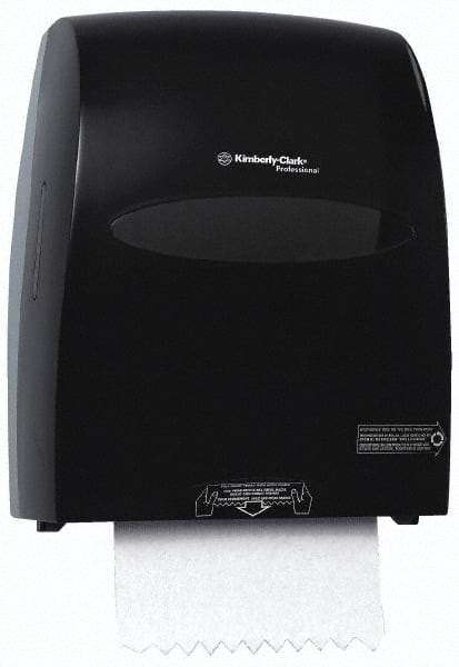 Kimberly-Clark Professional - Hands Free, Plastic Paper Towel Roll Cabinet - 16.13" High x 12.63" Wide x 10-1/4" Deep, 1 Roll with Stub 8", Smoke (Color) - USA Tool & Supply
