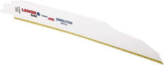 Lenox - 9" Long x 7/8" Thick, Bi-Metal Reciprocating Saw Blade - Tapered Profile, 10 TPI, Toothed Edge, Universal Shank - USA Tool & Supply