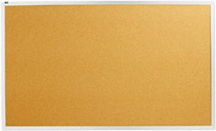 Quartet - 60" Wide x 36" High Open Cork Bulletin Board - Natural Cork over Fiberboard, Aluminum Frame - USA Tool & Supply